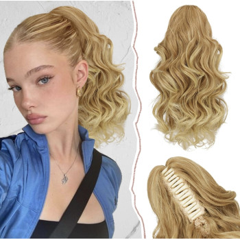 Cozi de Volum Ondulate Blond Natural 